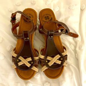Lucky Brand Size 10, 4” Wedge Sandals.  Never Worn.